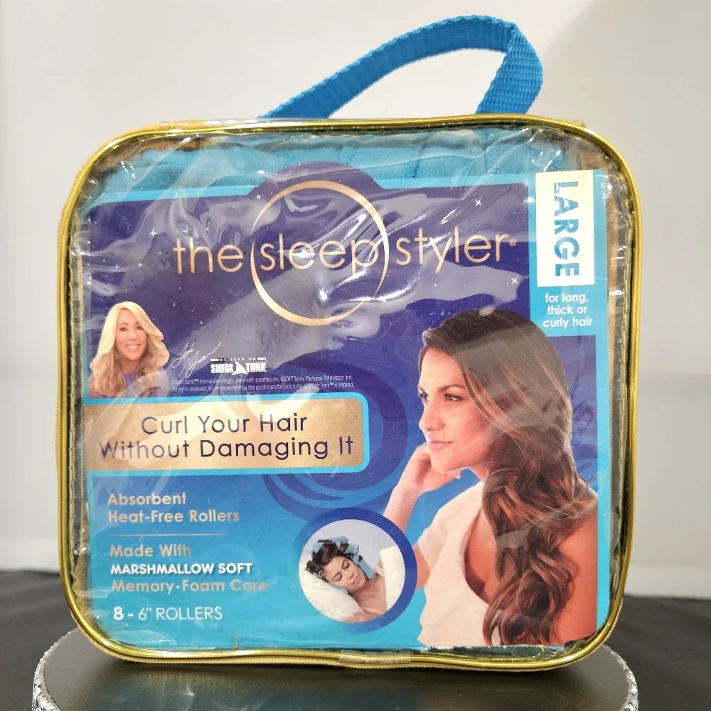 SLEEP STYLER Curlers 8 soft foam rollers Large hair waves L 6
